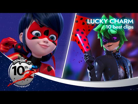 MIRACULOUS | 🔝 LUCKY CHARM 🐞 | Best clips from Season 1 to 6 | 10th anniversary ⭐️