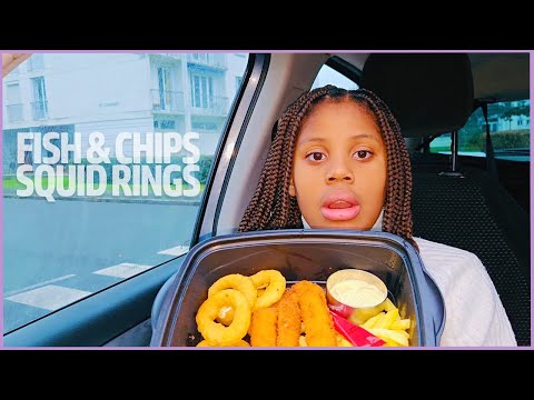 SQUID RINGS, FISH & CHIPS MUKBANG | chitchat