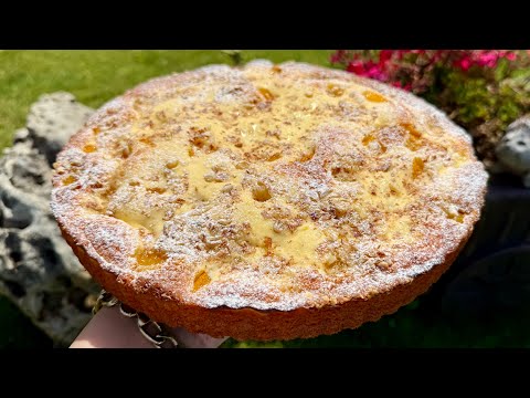 Torte e Butë Verore me Kos dhe Pjeshkë 👌🤤