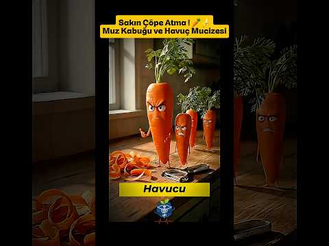 Sakın Çöpe Atma! 🥕🍌 Muz Kabuğu ve Havuç Mucizesi ✨ #shorts