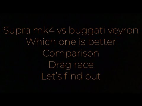 Supra mk4 vs buggati veyron drag race in car parking multiplayer