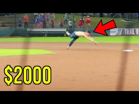 $2,000 If You JUMP On The Baseball Field