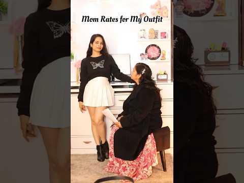 Mom rates for my outfits ? #shorts #motherdaughter #fashionchallenge #youtubeshorts