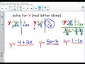 Solving for Y and Graphing Techniques