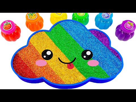 Mixing All My Slime l How To Make Cute Rainbow Cloud Bathtub With Glitter Slime | Best Of Yo Yo Idea