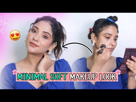 Minimal Girly makeup Look || with 8 products 🖤🎀