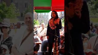 Congresswoman Tulsi Gabard & Jenifer Rajkumar Director of immigration @ New York Iskcon Rath Yatra