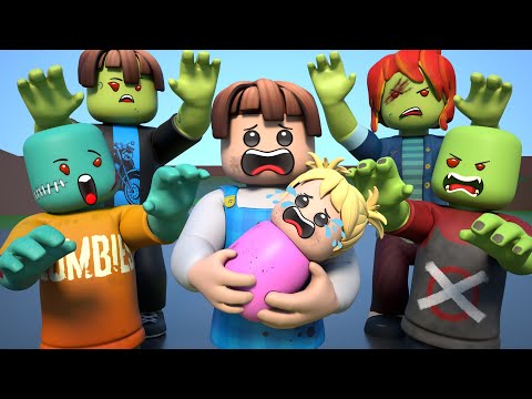 ROBLOX Brookhaven 🏡RP:  The Bacon Hair Lost His Parents because of Zombie attack | Roblox Sun