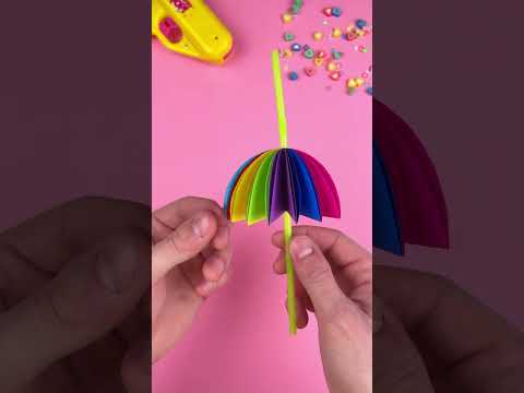 Colorful 🌈 DIY Umbrella ☂️ Straw for Picky Kids! ✨