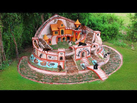 Rescue Abandoned Puppies Building Castle Dog House And Fish Pond For Red Fish