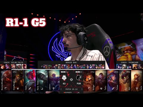 FUR vs G2 - Game 5 | Round 1 LoL MSI 2025 Play-In Stage | G2 Esports vs FURIA G5 full