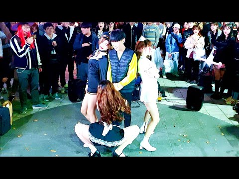 《PSY_#Gentleman》 CLOCK#클락 #홍정인&#김지은&#방서영 싸이#젠틀맨 20191031 222528 Hongdae Busking 홍대버스킹 #SnowHorse
