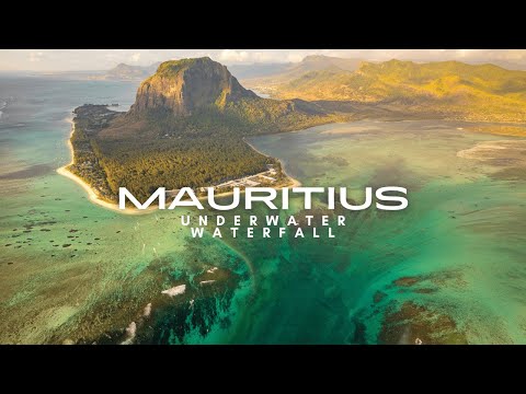 Underwater Waterfall & Le Morne  in Mauritius - 4k HDR  DJI MAVIC 3 PRO