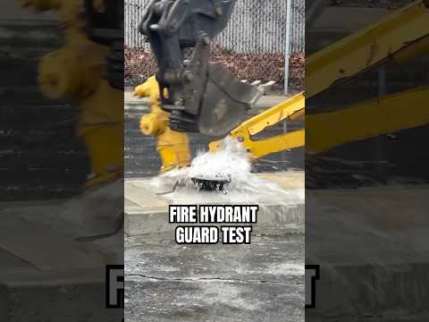 Knocking Over A Fire Hydrant with an Excavator! #shorts