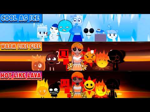 Incredibox Sprunki - Cool As Ice vs Warm Like Fire vs Hot Like Lava | Normal vs Horror