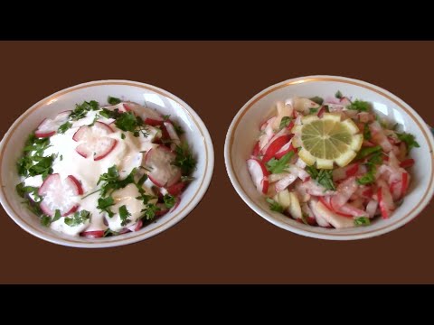 Самые простые и вкусные салаты с редиской.