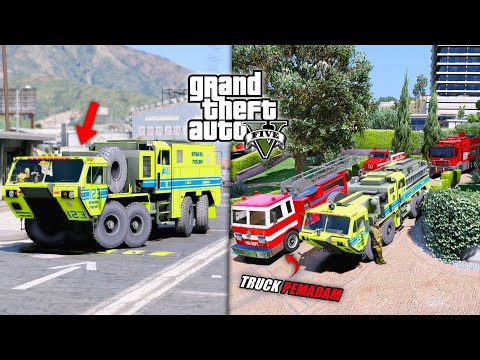 GOKIL !!! Aku Menemukan & Koleksi Semua Mobil TRUK PEMADAM KEBAKARAN TERKEREN Di GTA 5 MOD