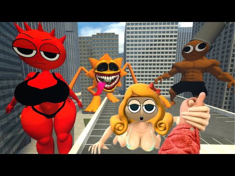 BIG INCREDIBOX SPRUNKI FAMILY, FROM FULL HOTEL OF ANGRY MUNCI AND MORE NEXTBOTS, OBUNGA in Gmod Pr4