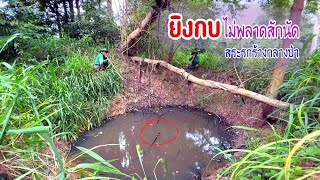 นายพรานศรีสะเกษเริ่มยิงแล้ว ตั้งแต่นัดแรกไม่มีพลาดสักนัด ล่ากบนาในสระร้างกลางดง