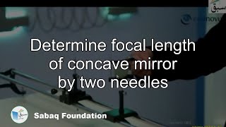 Determine focal length of concave mirror by two needles