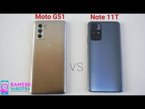 (ENGLISH) Motorola Moto G51 5G vs Redmi Note 11T 5G SpeedTest and Camera Comparison