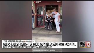 Injured Glens Falls firefighter Micki Guy released from Sunnyview rehab