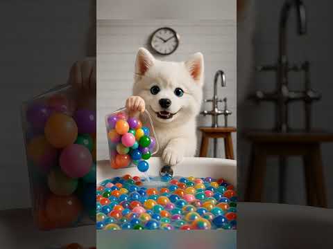 Dog's Secret Bubble Plan! Watch cute Pup Create a Rainbow Bath! 🛁🐶