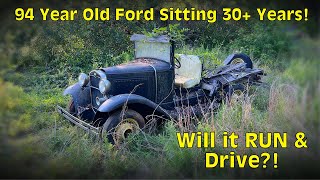 ABANDONED '31 Ford Model A Peach Flat Rescue! Will it Run & Drive after sitting 30+ Years?