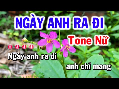 Karaoke Ngày Em Ra Đi – Tone Nữ [Rê Thứ] | Karaoke Tú Anh