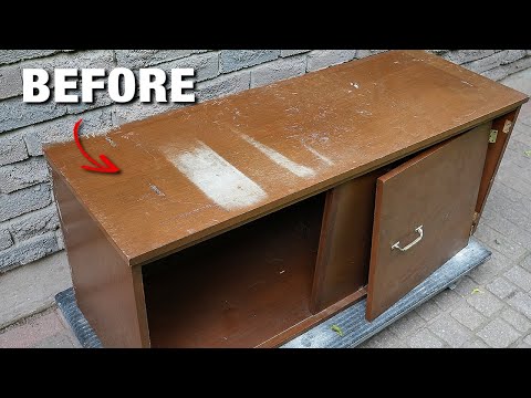 Garbage Cabinet Makeover - From Boring to Futuristic!