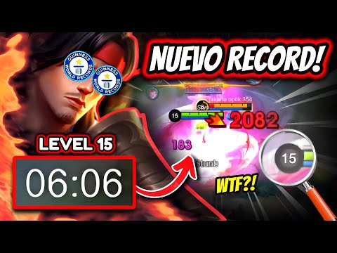 ¡NUEVO RECORD MUNDIAL ABSOLUTO! ¡NIVEL 15 EN 6 MINUTOS! | MOBILE LEGENDS