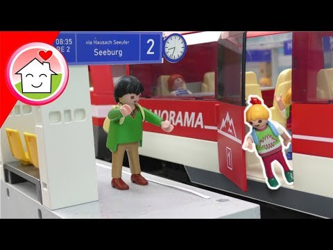 Playmobil Film Familie Hauser - Zugfahrt mit Lena und ihrer Klasse -  Zug Video für Kinder