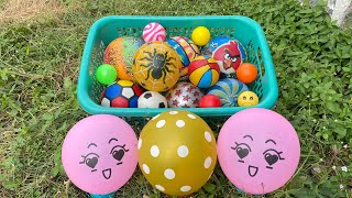 Mencari Bola Karakter, Bola Sepak, Bola Basket, Bola Kejutan,Ikan,Bebek,Mobilan,Tayo,Balon Berhadiah