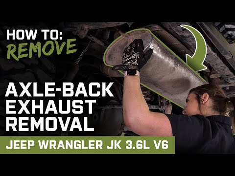 How to Remove Stock Axle-Back Exhaust | 3.6L Wrangler JK