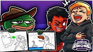 Jihi's NEW Drawing Game Made Us CRY LAUGHING! 😂 | Gartic Phone (ft. Cartoonz, My Wife, & More)
