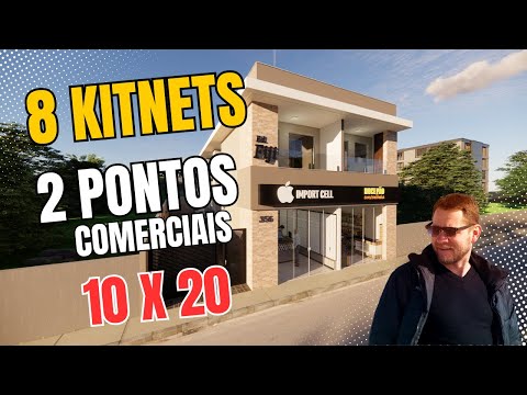 PROJETO 10 X 20 8 KITNETS E 2 PONTOS COMERCIAIS