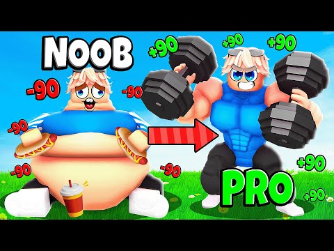 Ich WERDE vom FETTEN NOOB zum BODY BUILDER in ROBLOX!