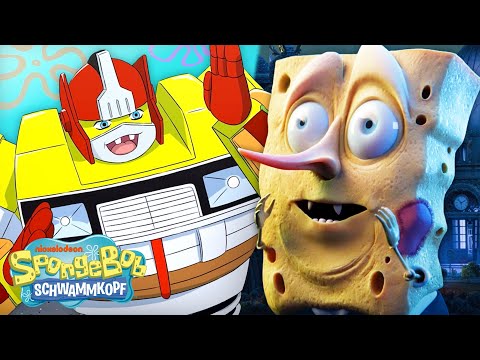 SpongeBob | SpongeBob-Folgen Reimagined - Transformers, Stop-Motion + mehr! 😱 | Schwammkopf