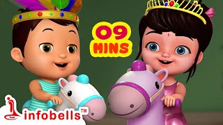 டொக் டொக் குதிரை, ராஜா செல்லும் வண்ணக் குதிரை | Tamil Rhymes for Children | Infobells #tamilrhymes