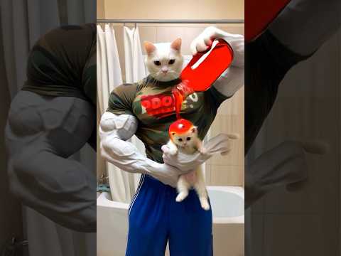 ✂️ The White Kitten, the Electric Trimmer, and the Endless Hair Growth 🧴✨🐾#cat #cattales #catfunny