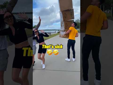 Falling Box Prank โผ๏ธ๐ (THE LAST ONE ๐ฅถ๐คฏ) #shorts
