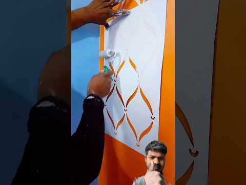 Stencil Design #wallpainting #art #viralvideo #craftingvideo #trendingvideo #shortfeed #shorts