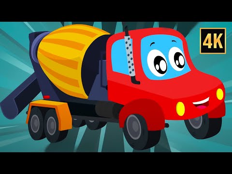 Cement Mixer Truck   Nursery Rhymes   Vehicle Cartoons Video for Kids