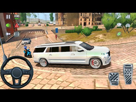 White Cadillac Limousine In Taxi Service #13 - Taxi Driver Simulator - Android Gameplay