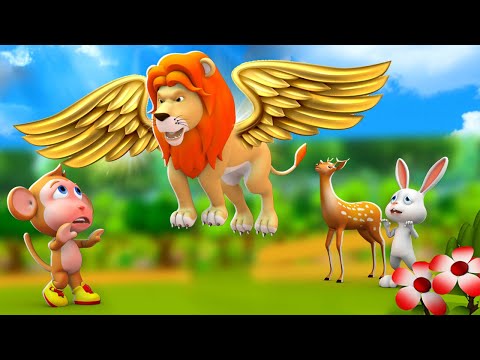 उड़ता हुआ शेर - The Flying Lion Story | Hindi Kahaniya Comedy Hindi Moral Stories JOJO TV