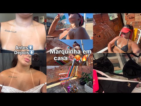 COMO FAZER MARQUINHA EM CASA + DICAS VALIOSAS👙🥵 #marquinha #bronze #explorar