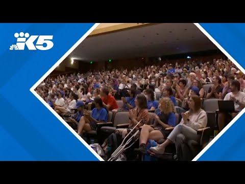 YouTube video thumbnail: UW Scientists, Students Rally Against Proposed Federal Research Funding Cuts