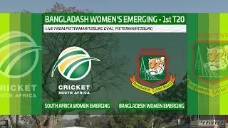 SA Emerging Women vs Bangladesh Emerging Women - T20 Match 1 Live from Pietermaritzburg Oval