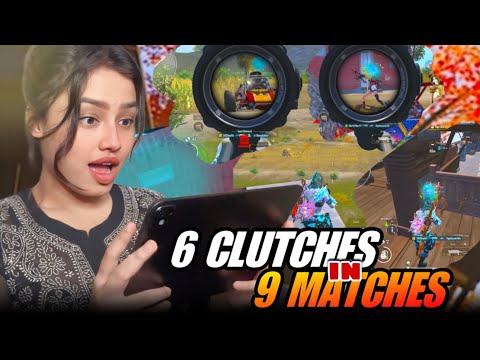 🔥I Did 6 Clutches in 9 Matches on Livestream☠️Best Girl Gamer In Indian Gaming Community🔥