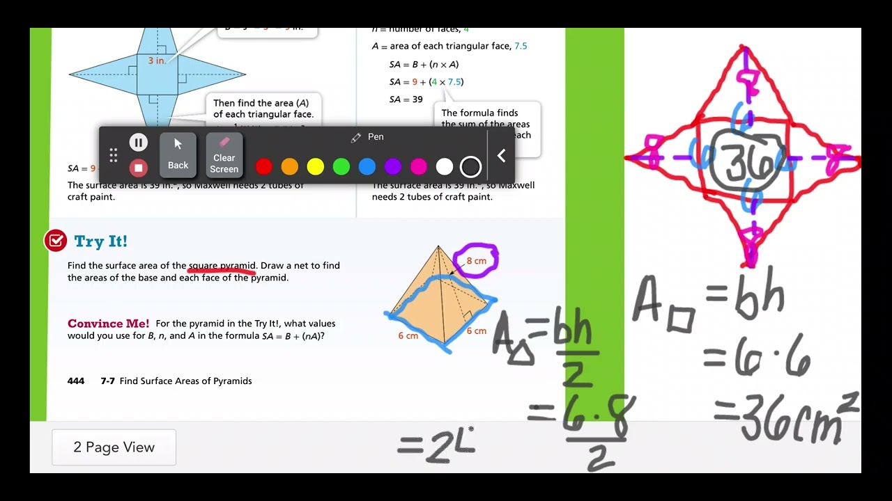 Exploring Surface Area of Pyramids